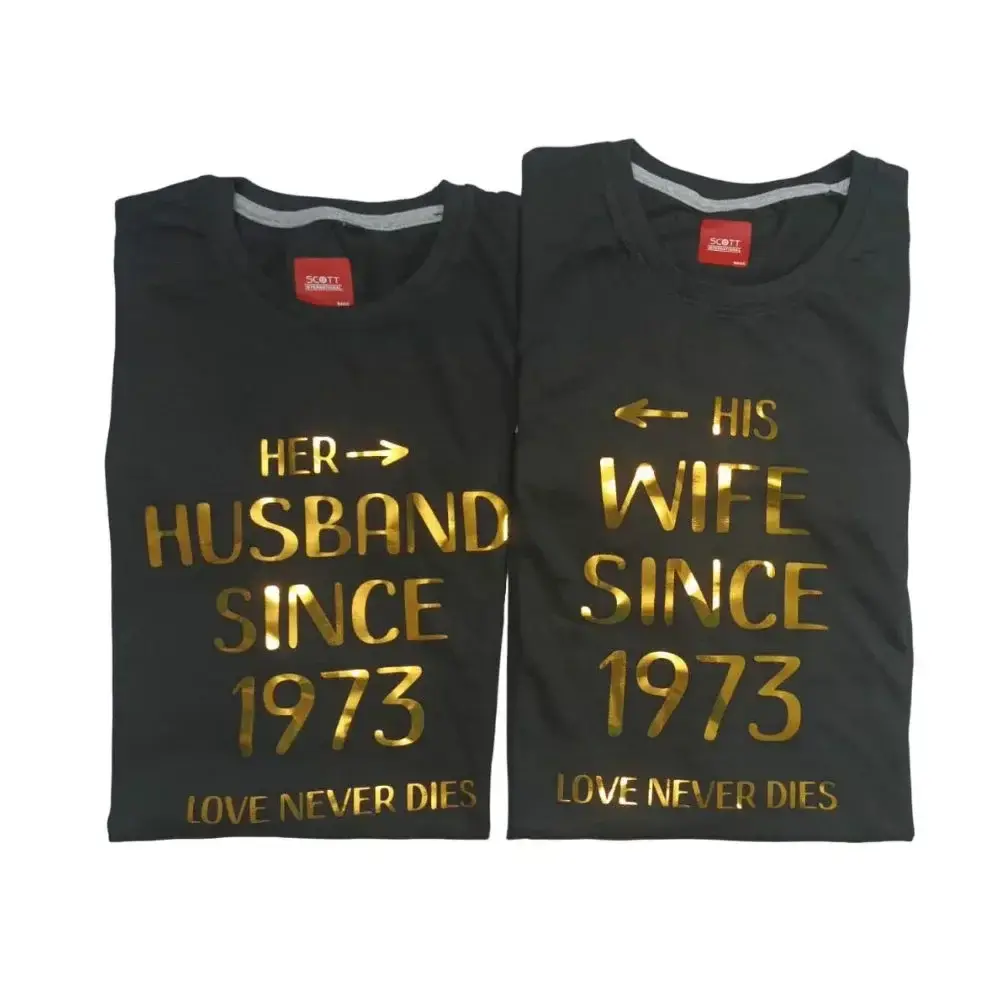 Personalized Her/His Husband and Wife T-Shirt